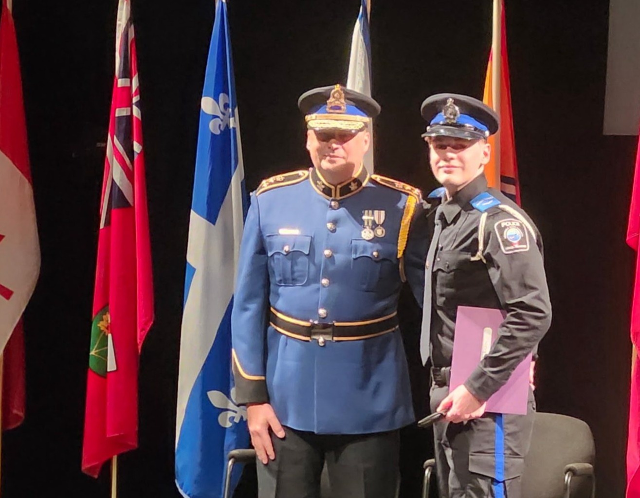 Chief Clavet with Cst. Babin